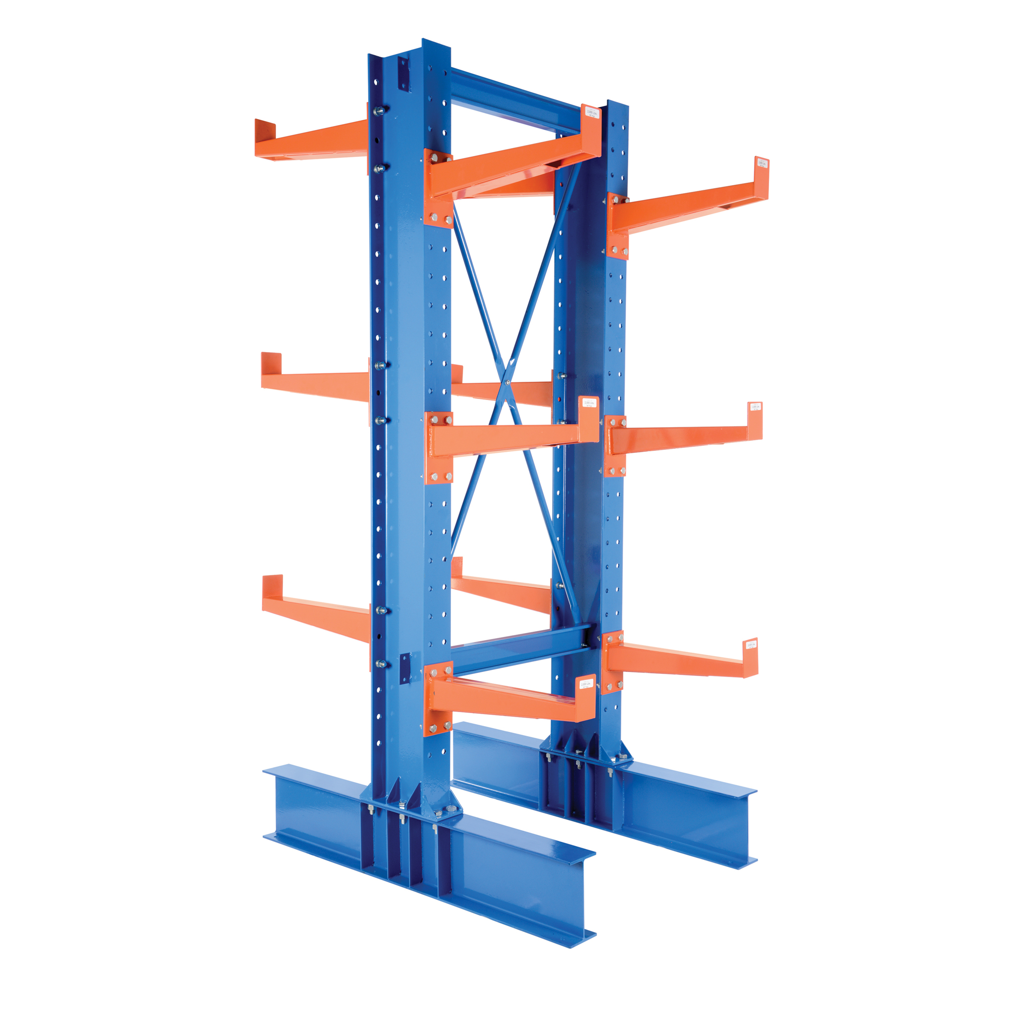 Vestil, Steel Heavy Duty Cantilever Rack Kit with 24 In. Arm Set 86,000 Lb. Capacity Blue, Model# HDU-C-8-24-SET